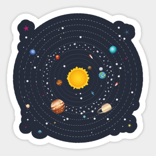 Solar system planets Sticker